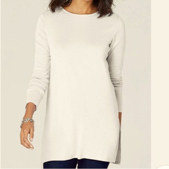 J. Jill Tops - J.Jill woman’s crew neck tunic long sleeve size medium cream color